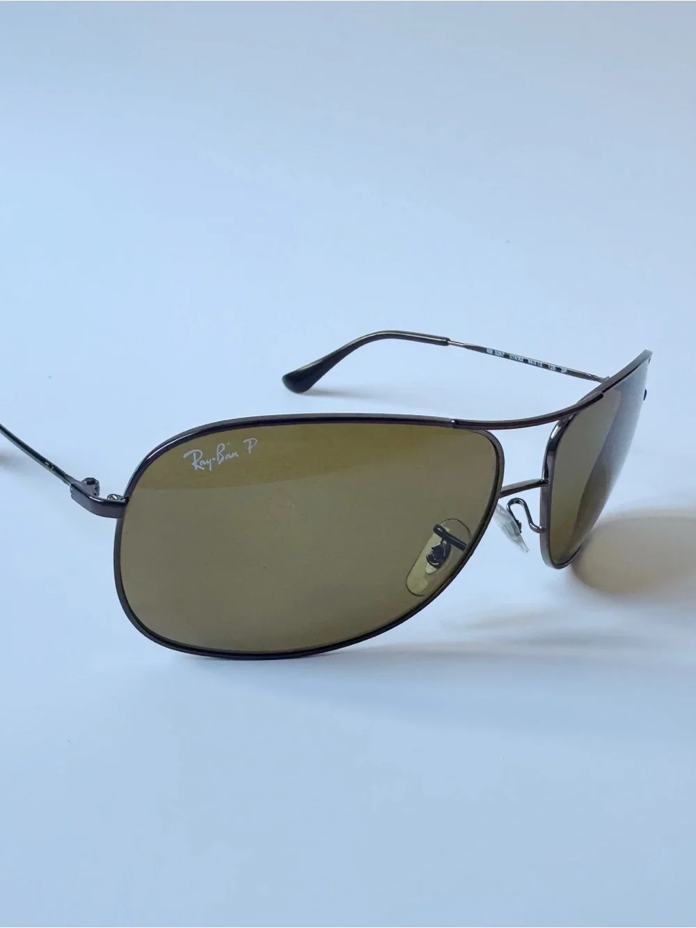 Ray Ban Unisex Polarized Brown Aviator Sunglasses Model RB3267